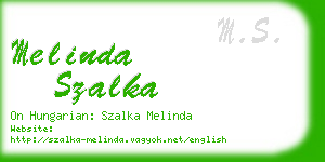 melinda szalka business card